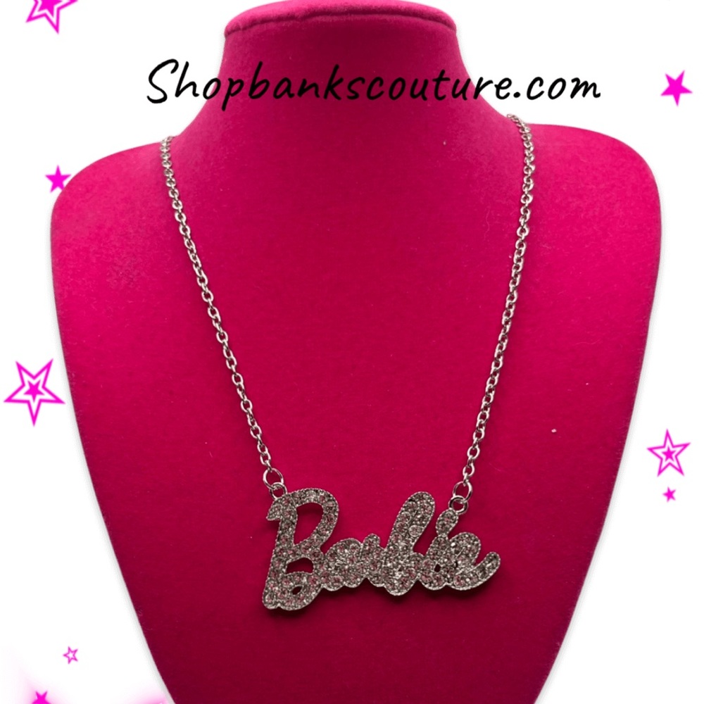 Bling Barbie necklace | y2k aesthetic | Mcbling trashy y2k | early 2000s